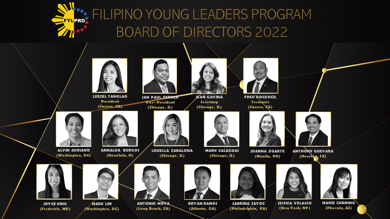 Leezel Tanglao of Carson, CA leads 2022 Filipino Young Leaders Program
